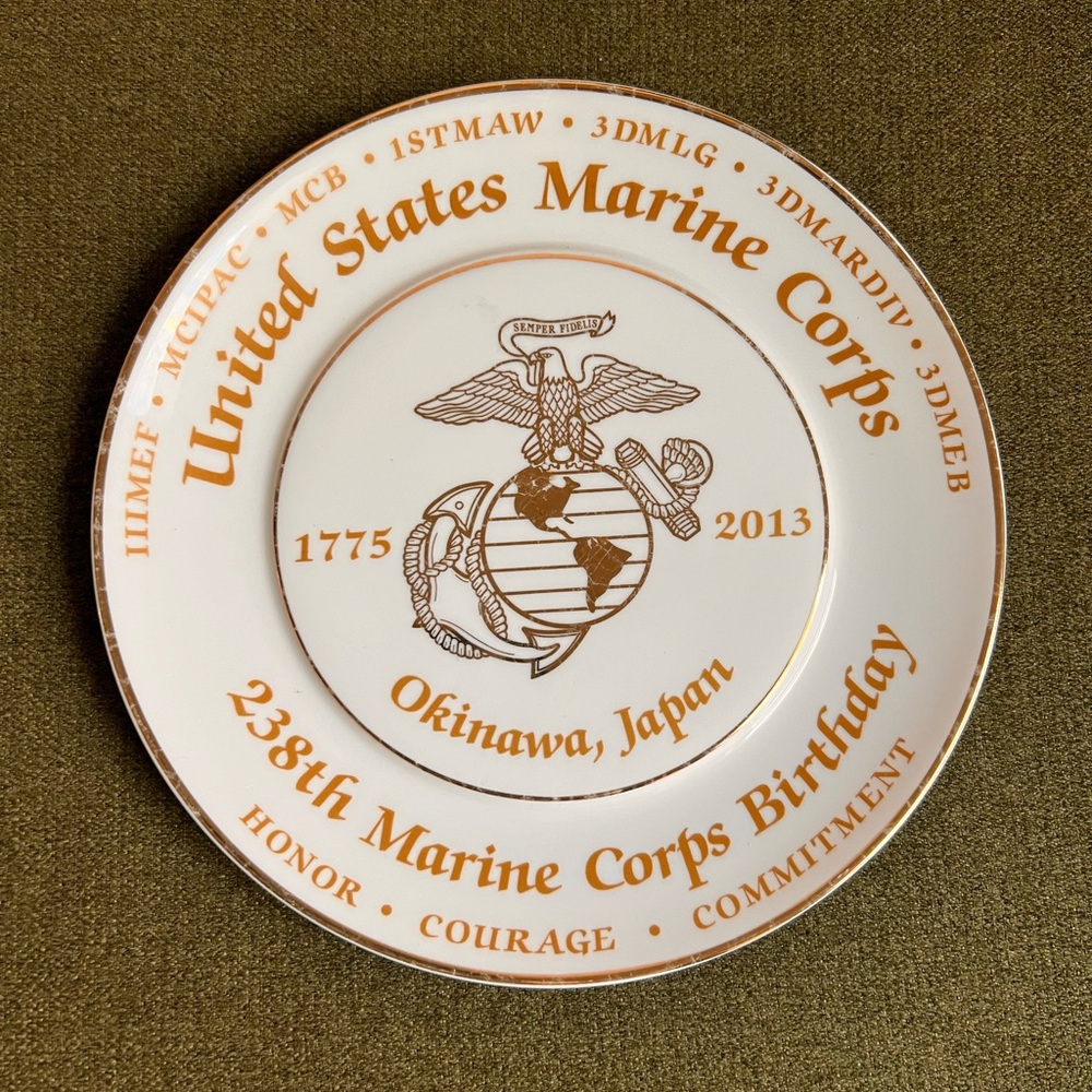 238th United States Marine Corps Birthday In Okinawa Japan Decorative Plate